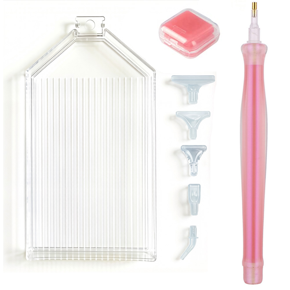Waxing Kit Home - ชุดอุปกรณ์เพ้นท์เพชร ถาดใส่ปากกา ชุดอุปกรณ์ตกแต่งเล็บ ที่คีบเพชร ปากกาแต้มเพชร พร้อมถาดเก็บ