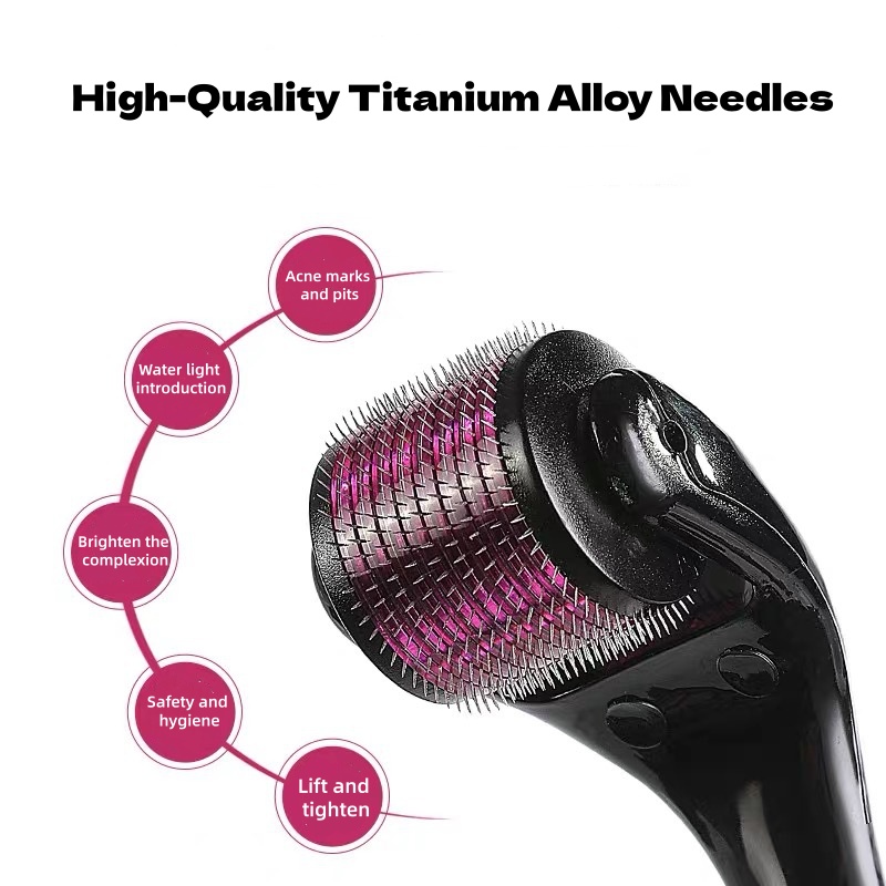 Derma Roller 0.25 - เดอร์มาโรลเลอร์แบบมืออาชีพ 540 เข็ม สำหรับการเจริญเติบโตของเส้นขนบนใบหน้าและร่างกาย สำหรับผิวหนัง หนวดเครา