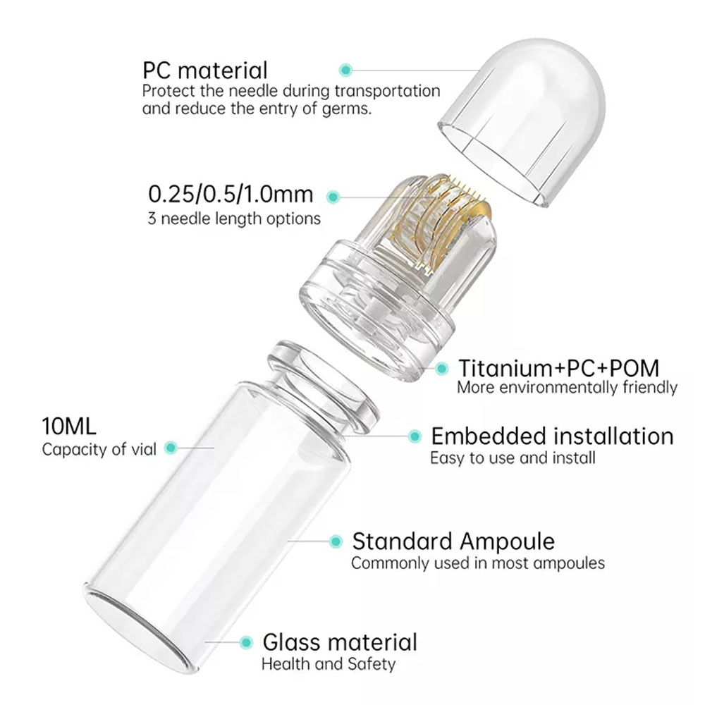 เครื่องนวดหน้าแบบเข็มไทเทเนียม - Derma Roller 0.25 บทวิจารณ์และราคา